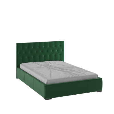 Октавия Кровать интерьерная 140 изумруд ромб, ортопед