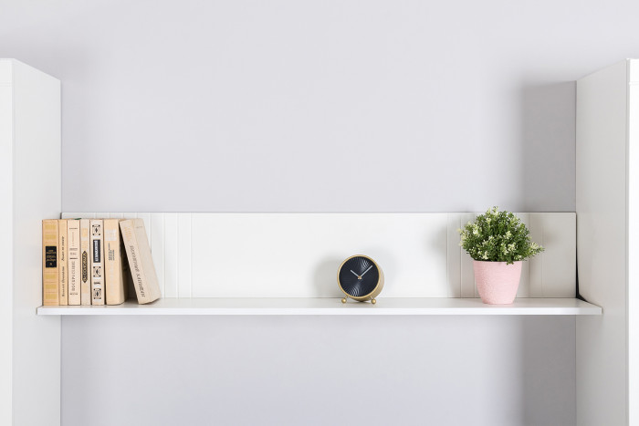 Валенсия Гостиная № 055, ЛДСП белый шагрень/МДФ белый шагрень