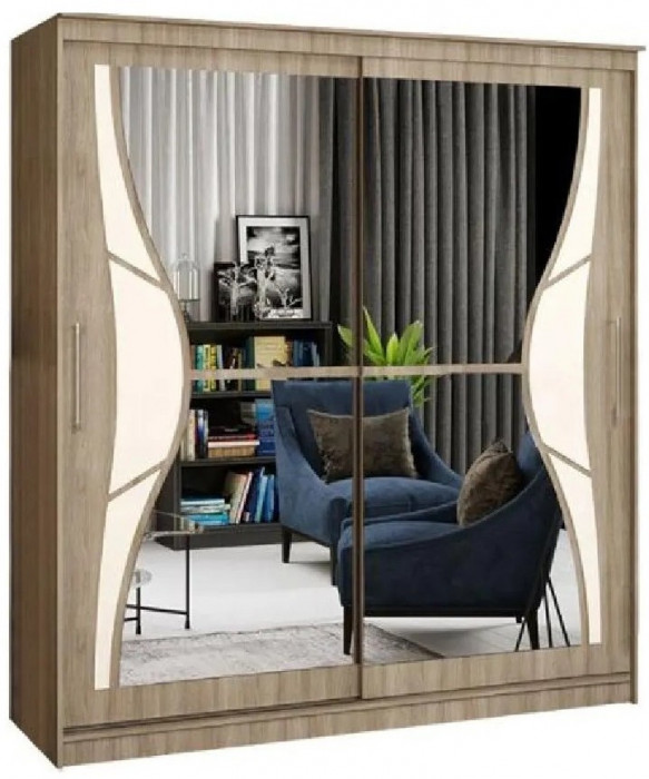 Шкаф-купе Элегант 1 2000 (Сандал светлый)