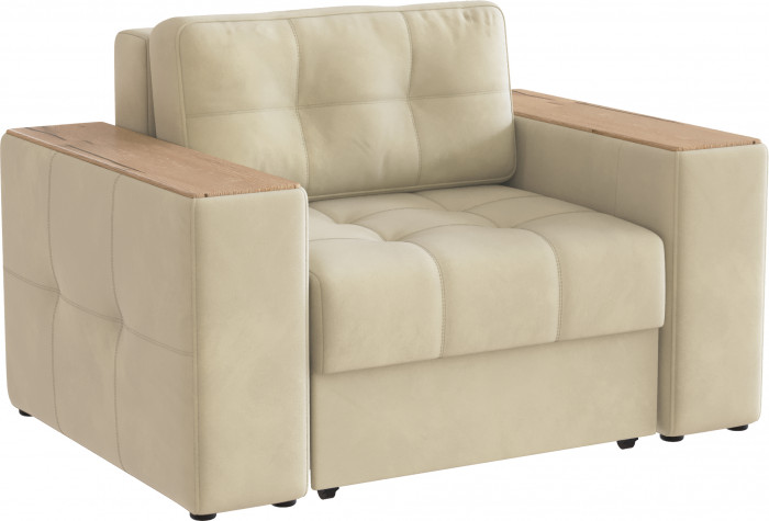 Кресло-кровать Виконт, Бежевый/Дуб канадский МДФ