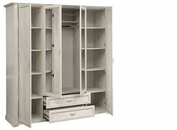 Спальня Сохо с подъемным механизмом бетон белый/бетон патина