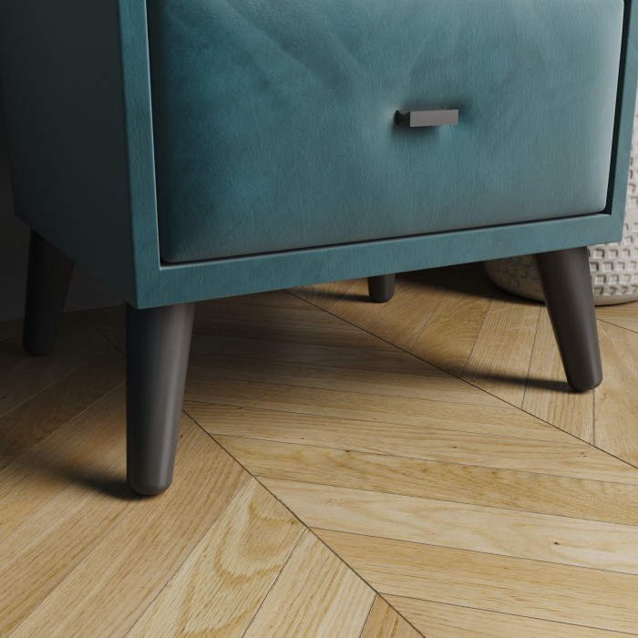 Тумба прикроватная интерьерная Пай бирюза/мдф клен кремовый