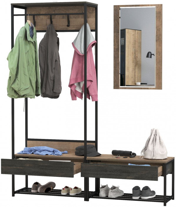 Трувор Прихожая 214, дуб гранж песочный/интра