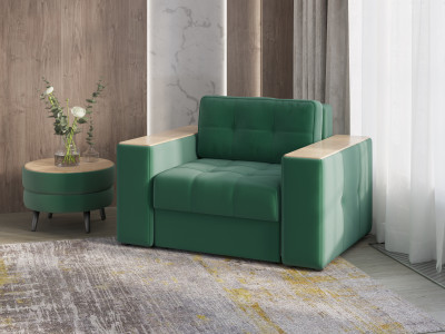 Кресло-кровать Виконт, Бирюза/Клен кремовый МДФ