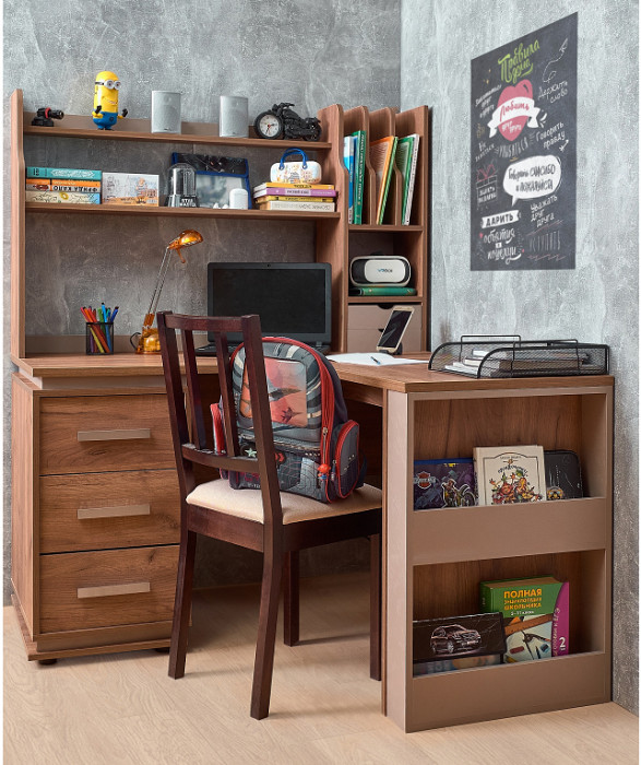 Стол приставной угловой Nature 86, дуб табачный