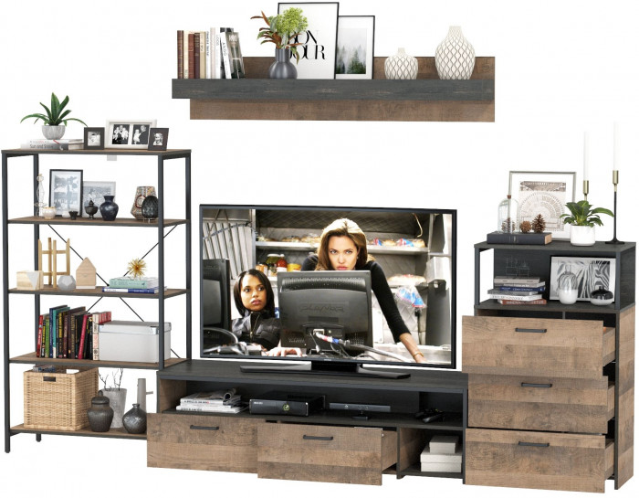 Трувор Гостиная 083, дуб гранж песочный/интра