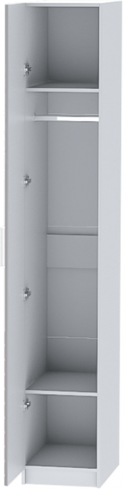 Шкаф-пенал №1 "Иннэс-7" - Белый/Грэй софт