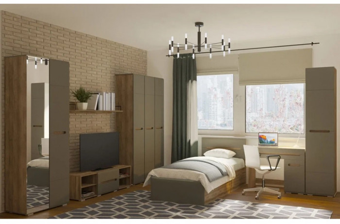 Тумба для ТВ с полками Наоми ТБ-16, графит