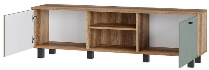 "Олива" ТБ-09 тумба под ТВ Дуб каньон/Эвкалипт софт MF12