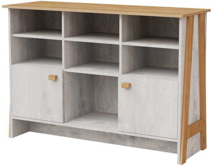 Модульный кабинет "Скандинавия" - Бетон пайн светлый/Дуб наварра