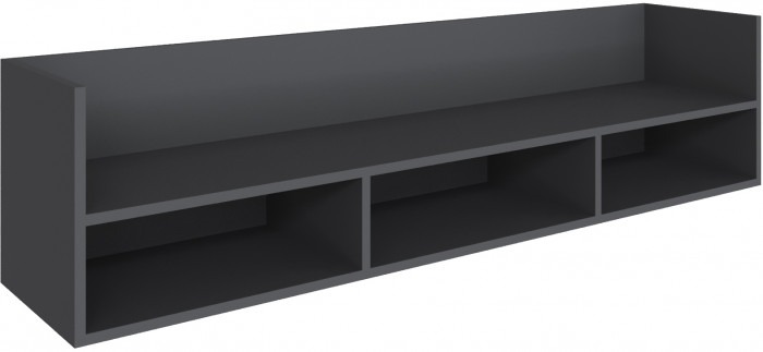 Полка навесная (открытая) Мадрид ПНО-1 (1,5) графит серый