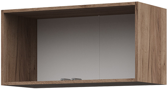 Антресоль 800 Машенька (800х400х380) Фасад ГРАФИТ СЕРЫЙ/Корпус ДУБ КРАФТ ТАБАЧНЫЙ