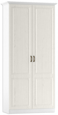 Ливерпуль Шкаф для одежды + карниз, цвет ясень ваниль/белый, ШхГхВ 100х41,4х220,3 см.(без учёта карниза), 108,2х43,5х223,5 см.(с карнизом)