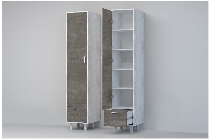 Эго Пенал П-1 НГ (Глянец Белый/Дуб Крафт Золотой)