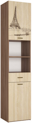 Орион пенал с ящиками (2200х450х425) ясень шимо/дуб сонома