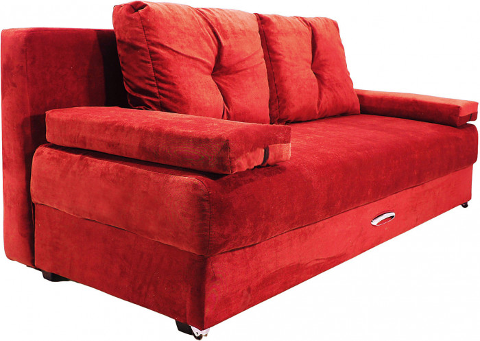 Диван-кровать Амстердам Мини Люкс, 150х195, еврокнижка, велюр, красный