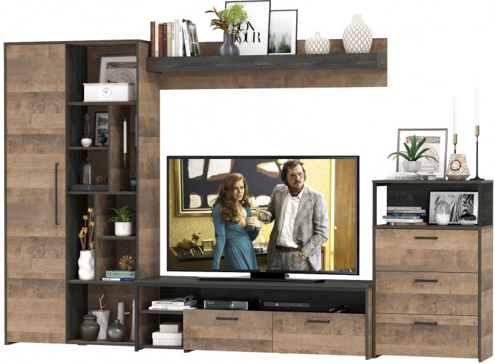 Трувор Гостиная 089, дуб гранж песочный/интра