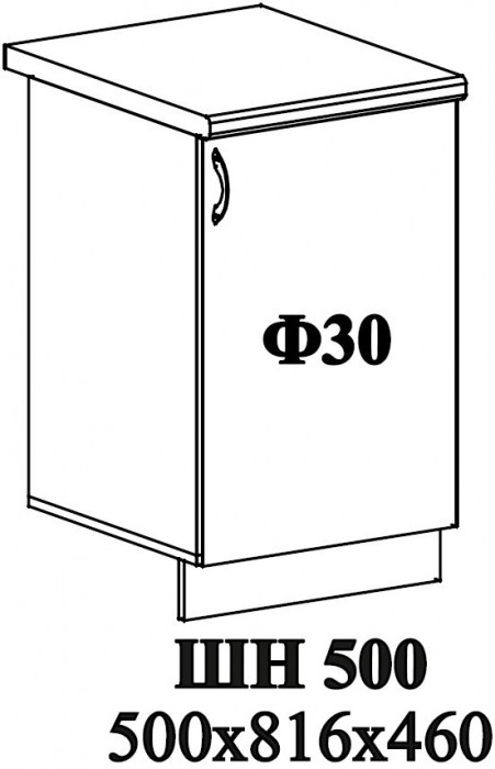 Ф-30 Катрин (ШВ 500, ШН 500, ШНМ 500) МДФ софт графит