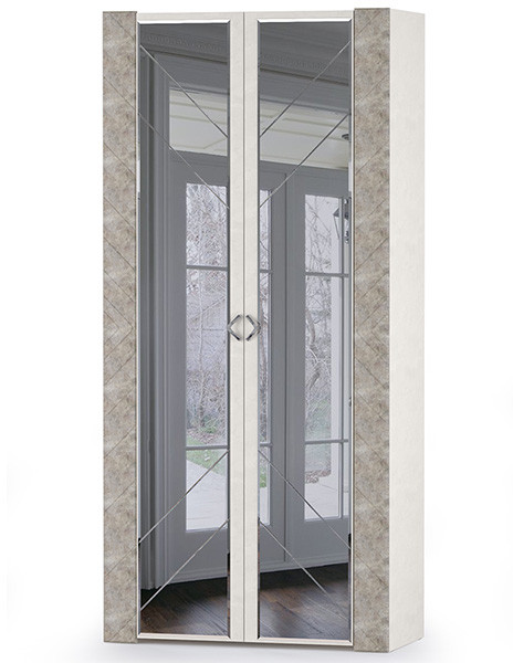 Амели Шкаф для одежды 13.133, цвет шёлковый камень/бетон чикаго беж, ШхГхВ 108х51,3х230 см.