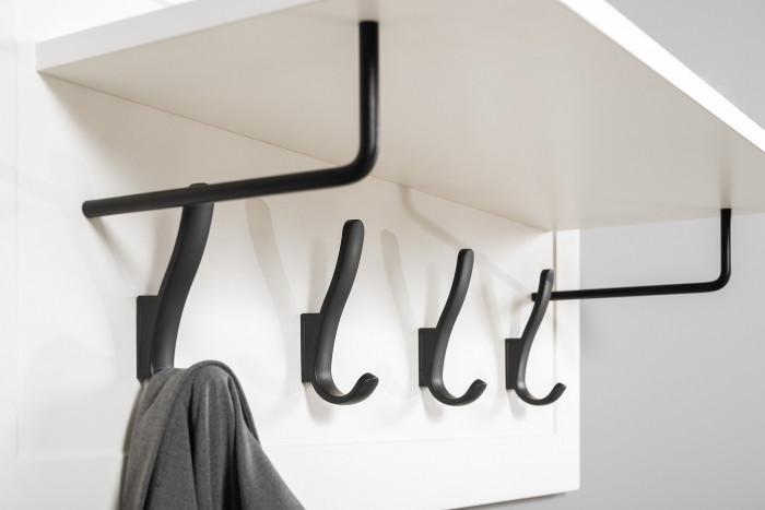 Остин Прихожая 37, белый шагрень/дуб крафт золотой