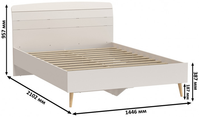 Афина Спальня 27-1400, кашемир серый