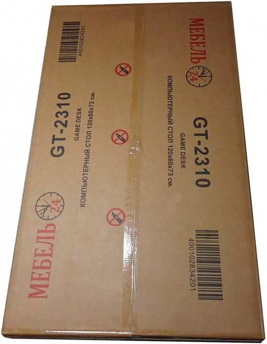 Два игровых стола Мебель--24 GT-2310 + два кресла компьютерных 103 чёрных, чёрный