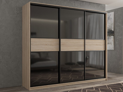 Шкаф-купе Кааппи 12 Сонома Светлый 240х45х230 см