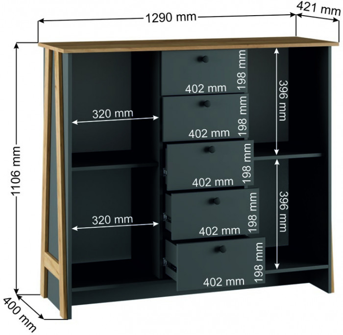 Тумба Теодора 2Д5Я, Графит