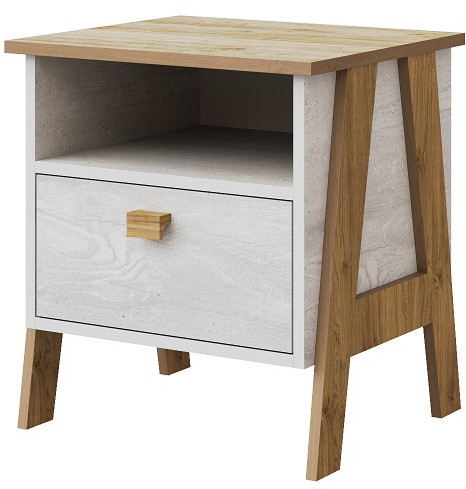 Модульная спальня "Скандинавия" - Бетон пайн светлый/Дуб наварра