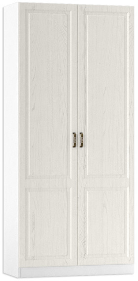Ливерпуль Шкаф для одежды, цвет ясень ваниль/белый, ШхГхВ 100х41,4х220,3 см., подходит карниз 1000 #1650021