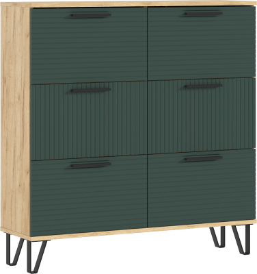 Обувница Флэш, Браш Мени Грин/Крафт