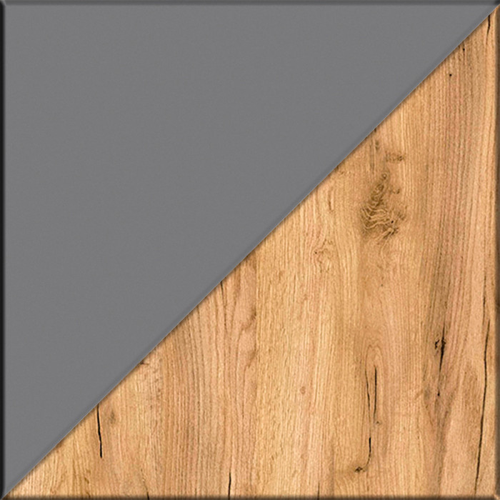 Октава 15.14.01 Вешалка + 15.14.01 Вешалка + 15.14.01 Вешалка, серый графит/дуб крафт золотой