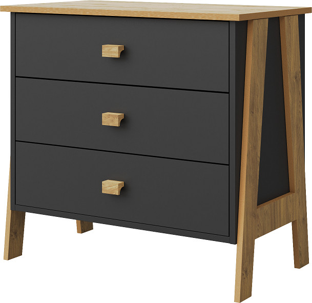 Модульная подростковая комната "Скандинавия" - Антрацит/Дуб наварра