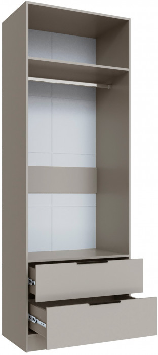 Шкаф Мадрид (0,8) с 2 ящ. без зеркала, Кашемир