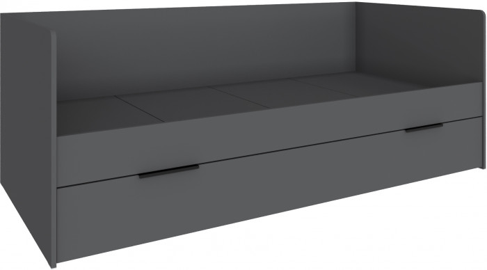 Кровать Мадрид (0,9) универсальная, Графит серый