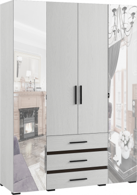 Модена Шкаф 4-х створчатый МШ-24, Ясень анкор светлый/Венге