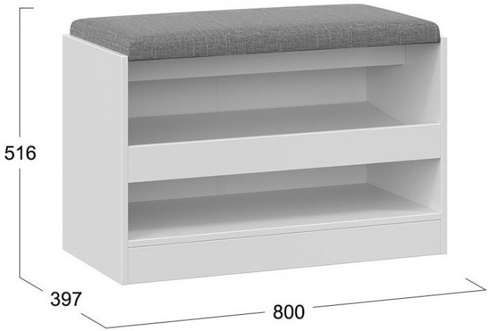 Агата Тумба для обуви (Белый)