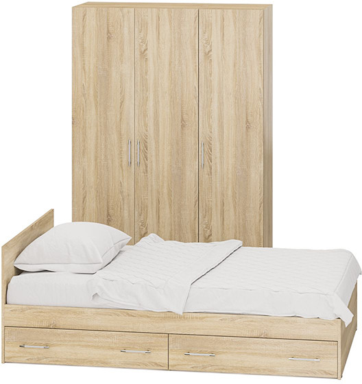 Спальня Стандарт 1-1200Я, дуб сонома