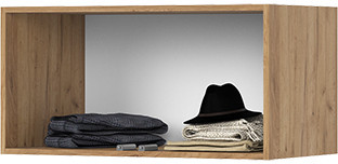 Хелен АН 02 Антресоль 800 (800х400х460) белый/дуб крафт золото