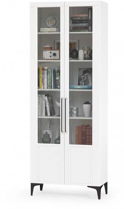 Валенсия Гостиная № 108, цвет ЛДСП белый шагрень/МДФ белый шагрень, ШхГхВ 327,3х38,4х225,2 см., ниша для ТВ 133х38х90 см., универсальная сборка