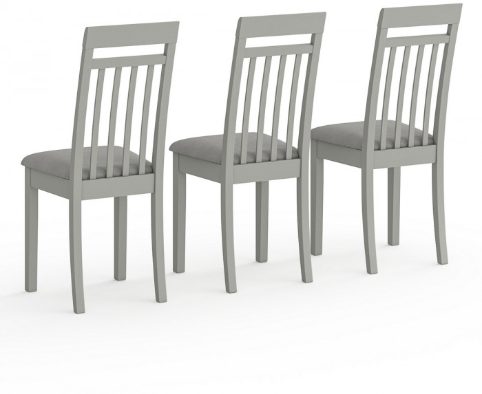 Три стула Мебель--24 Гольф-11 разборных, цвет серый, обивка ткань велюр серый 63, ШхГхВ 40х40х100 см., от пола до верха сиденья 47 см.