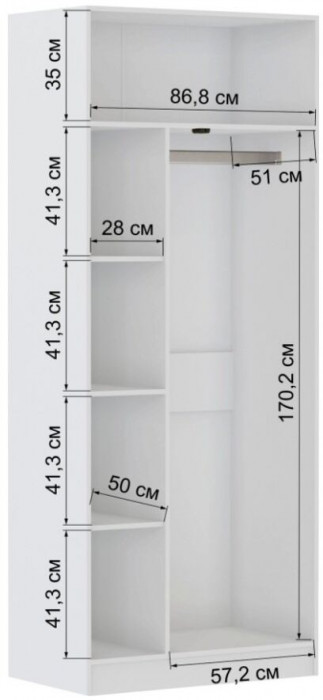 Прихожая Руэлла, композиция 1, 270х220х530 белый