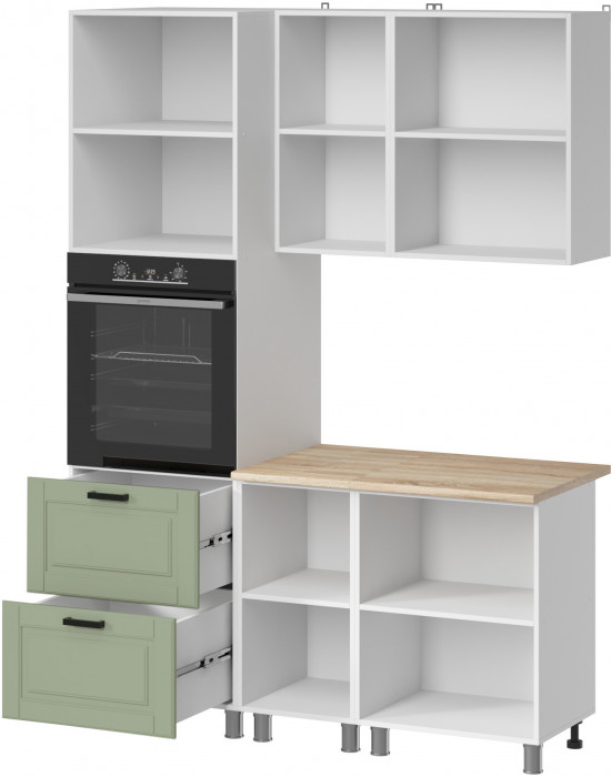 МК Аленушка 1,6м ПД Астра Фисташка,скоба черный,сонома