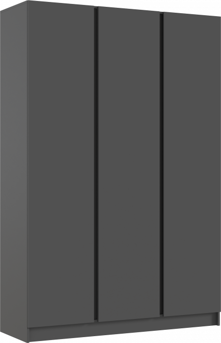 Келвин Шкаф 3-х створчатый 1500, Графит, Графит