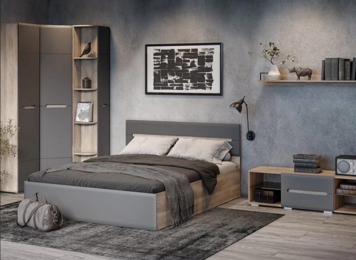 Тумба прикроватная Наоми ТБ-15, графит