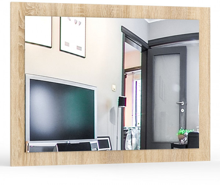 Камелия спальня № 14 Кровать с ящиками 900 + Стол косметический + Зеркало + Комод, цвет дуб сонома, сп.м. 900х2000 мм., б/м, основание есть