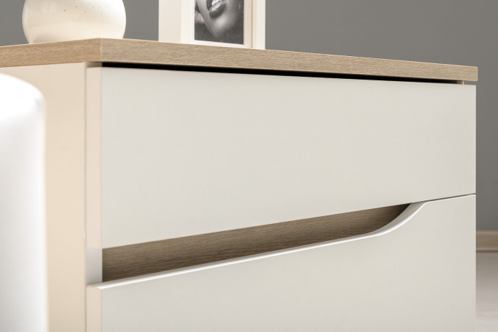 Муссон Спальня № 05, цвет белый/дуб эндгрейн элегантный/искусственная кожа белая, подъёмный ортопед, сп. м. 1600х2000 мм., б/м