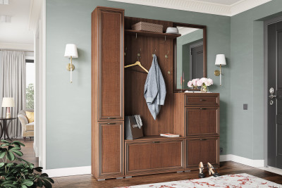 Модульная прихожая Ливорно, набор 3, Орех донской