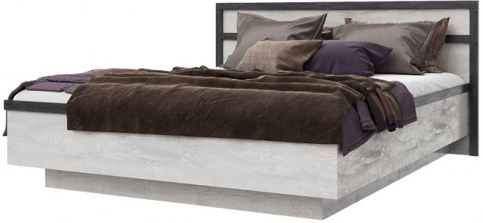 Модульная спальня "Тиффани" - Бетон пайн светлый/Дуб шале графит