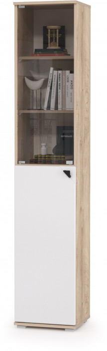 КР100 Бостон № 38, цвет дуб эндгрейн элегантный/фасады МДФ милк рикамо софт, 13.155+12.69+09.132+13.155, ШхГхВ 192,4х57,2х194,4 см.